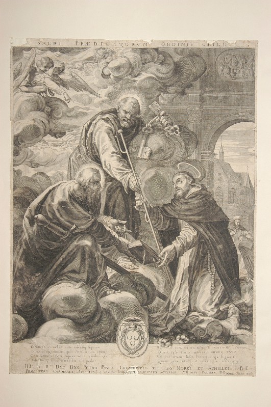 Sadeler Ae. (1625 circa), S. Domenico riceve la missione di predicare