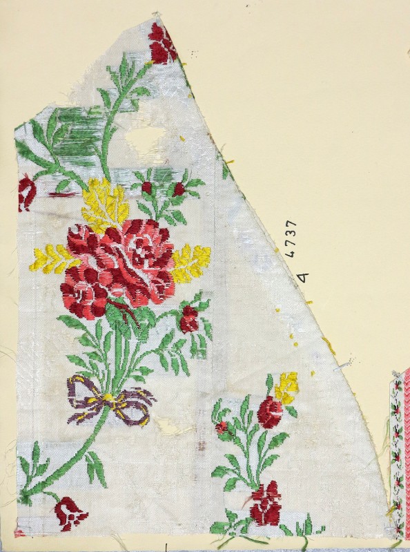 Manifattura veneziana (1830-1840), Scampolo bianco con fiori