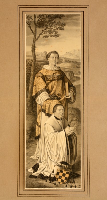 Strixner J. N. (1823), S. Stefano e Stephan Vell von Wevelinghoven in preghiera