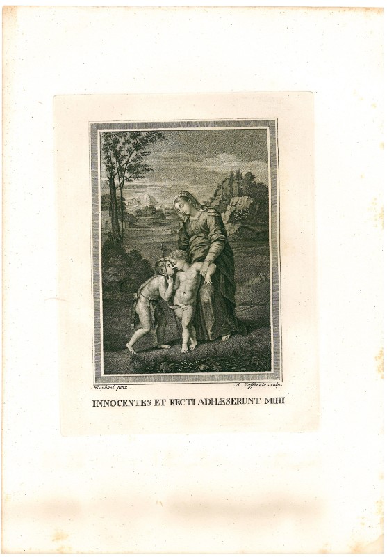 Zaffonato A. sec. XIX, Madonna con Gesù Bambino e S. Giovannino 2/7