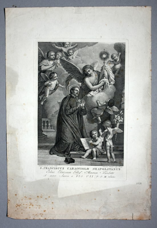 Mochetti A. (1807 circa), S. Francesco Caracciolo adora il Santissimo 2/2