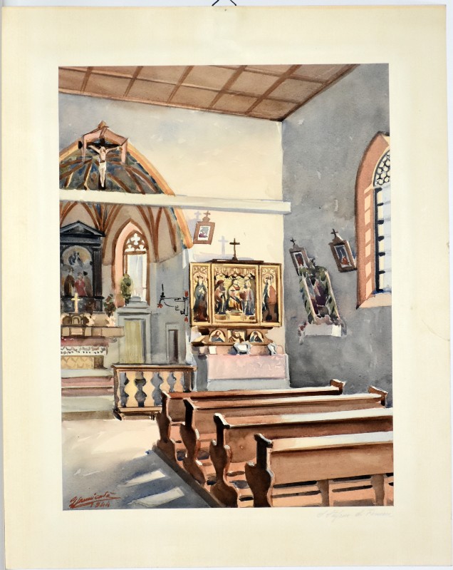 Sannicolò G. (1944), Veduta dell'interno della chiesa di S. Stefano a Fornace