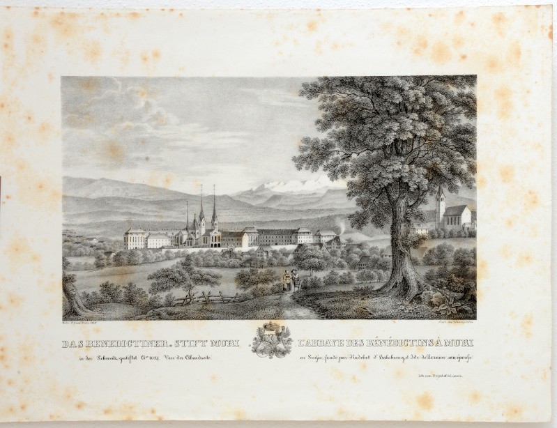 Tschümperlin J. (1840), Veduta dell'abbazia di Muri