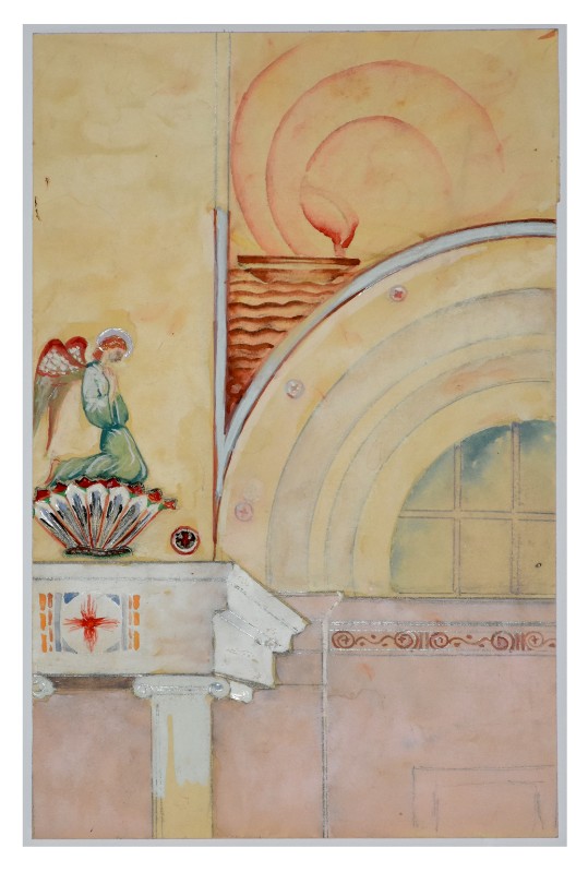 Piccinini C. (1925-1938), Dettaglio della decorazione della chiesa di S. Martino
