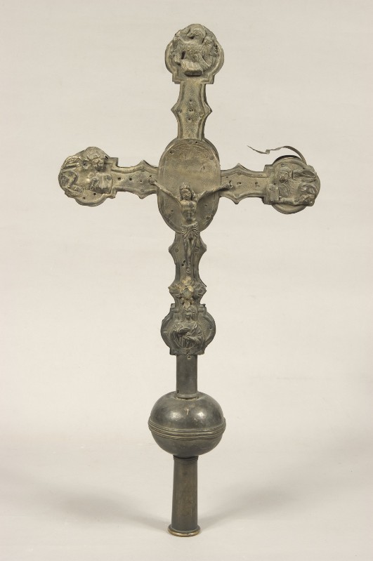 Bottega lombardo-veneta seconda metà sec. XV, Croce astile in rame