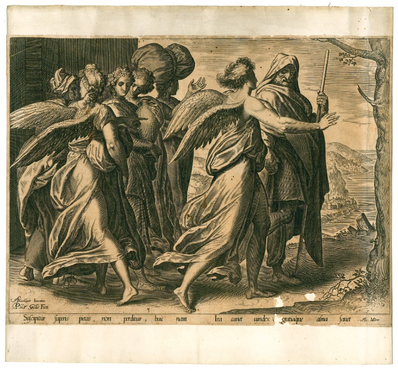 Galle P. (1590-1612), Lot e famiglia fuggono da Sodoma
