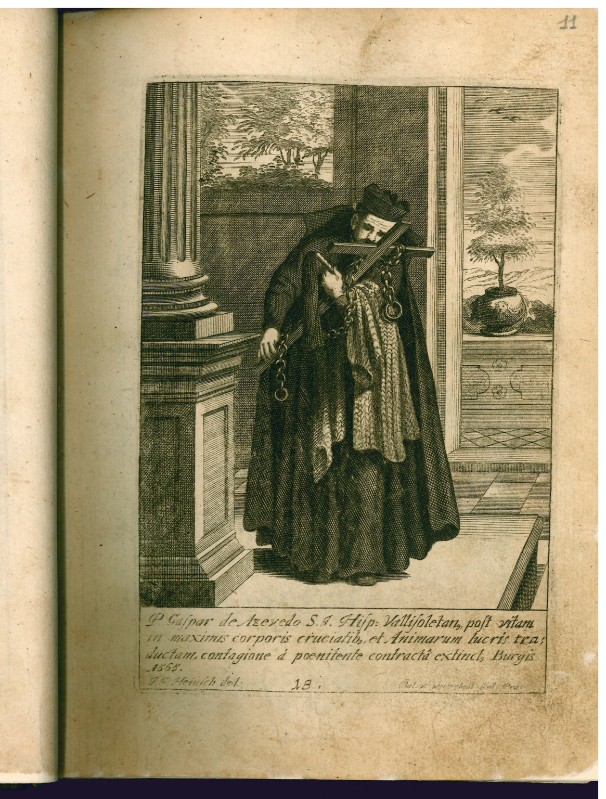 Westerhout B. van inizio sec. XVIII, Padre Gaspare de Azevedo abbraccia croce