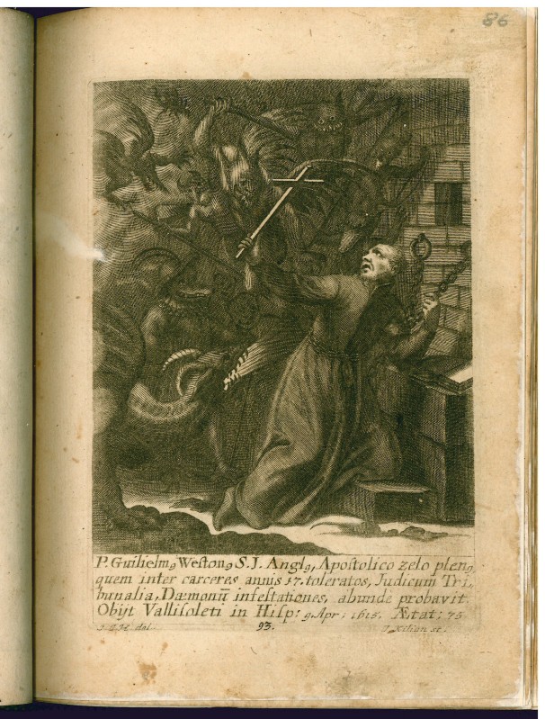 Kilian J. inizio sec. XVIII, Padre Guglielmo Weston combatte contro i demoni