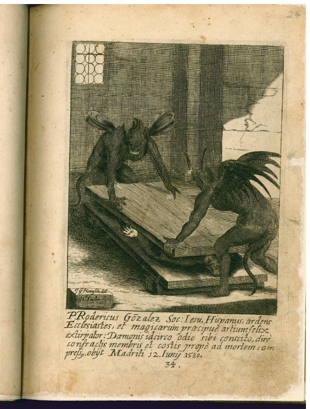 Insbruckner G. C. inizio sec. XVIII, Demoni schiacciano padre Roderico Gonzales