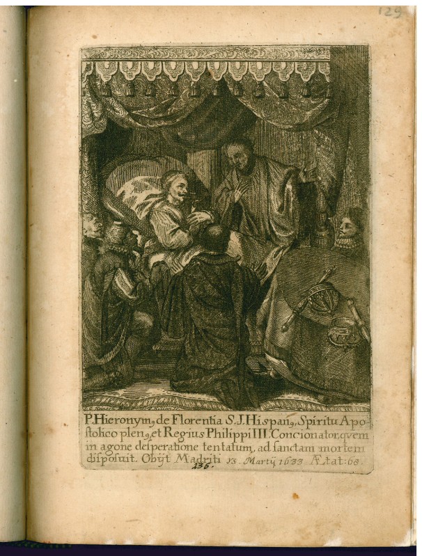 Kilian J. inizio sec. XVIII, Padre Girolamo de Florentia assiste re Filippo III 