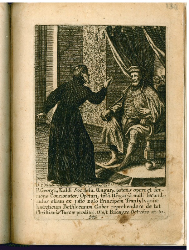 Hafner J. C. inizio sec. XVIII, Padre Giorgio Kaldi e principe Gabriele Bethlen