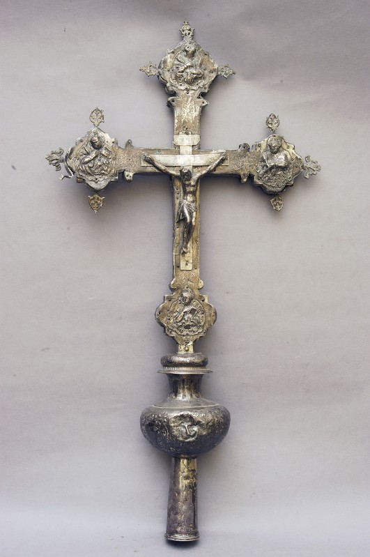 Bottega veneziana seconda metà sec. XVII, Croce astile