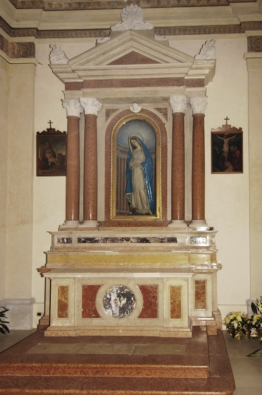 Maestranze trentine seconda metà sec. XIX, Altare della Madonna addolorata