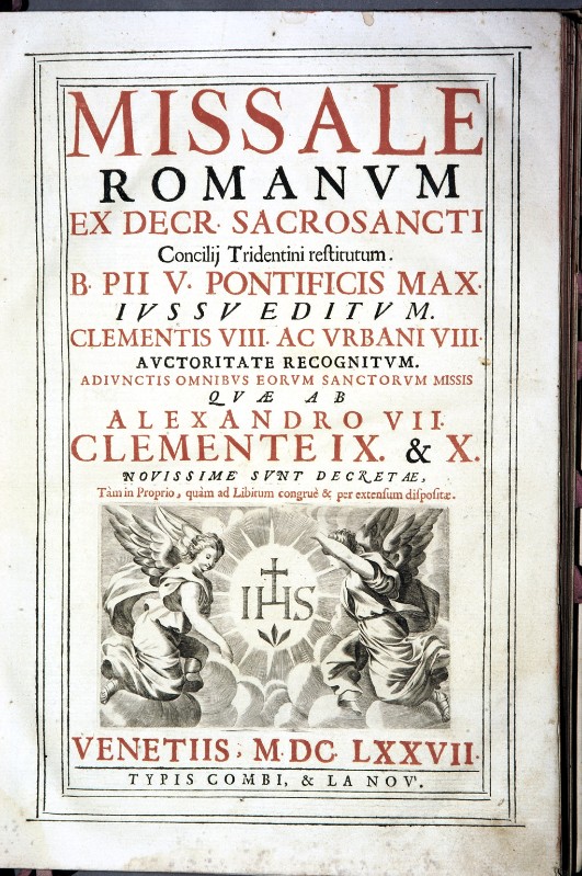 Tipografia Combi-La Nou (1677), Messale romano