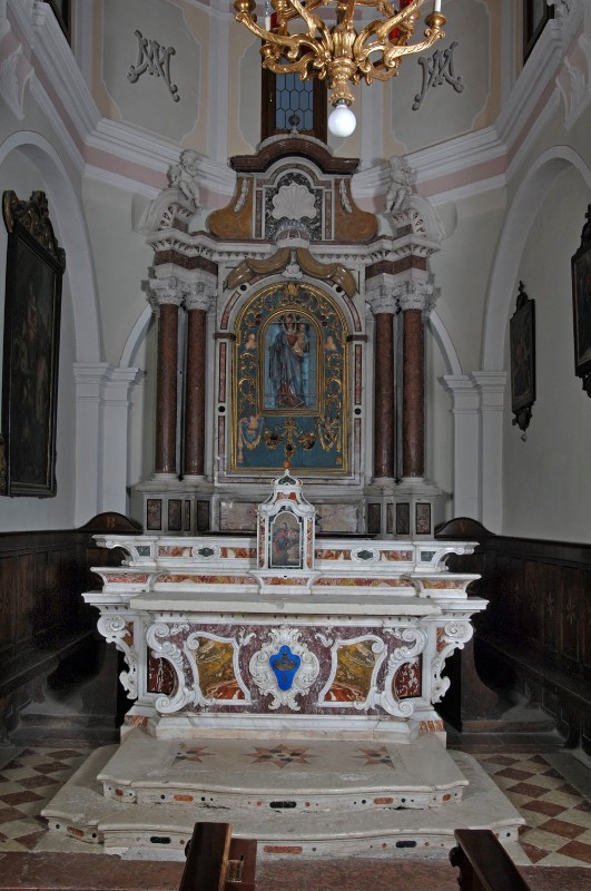 Maestranze rezzatesi metà sec. XVIII, Altare laterale della Madonna della neve