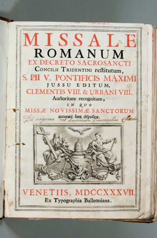 Tipografia Balleoniana (1737), Messale