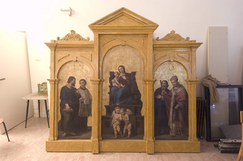 Ambito italiano seconda metà sec. XIX, Trittico della Madonna con Gesù Bambino
