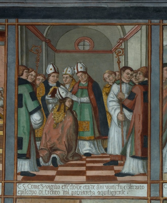 Baschenis S. (1539), S. Vigilio consacrato vescovo da S. Valeriano