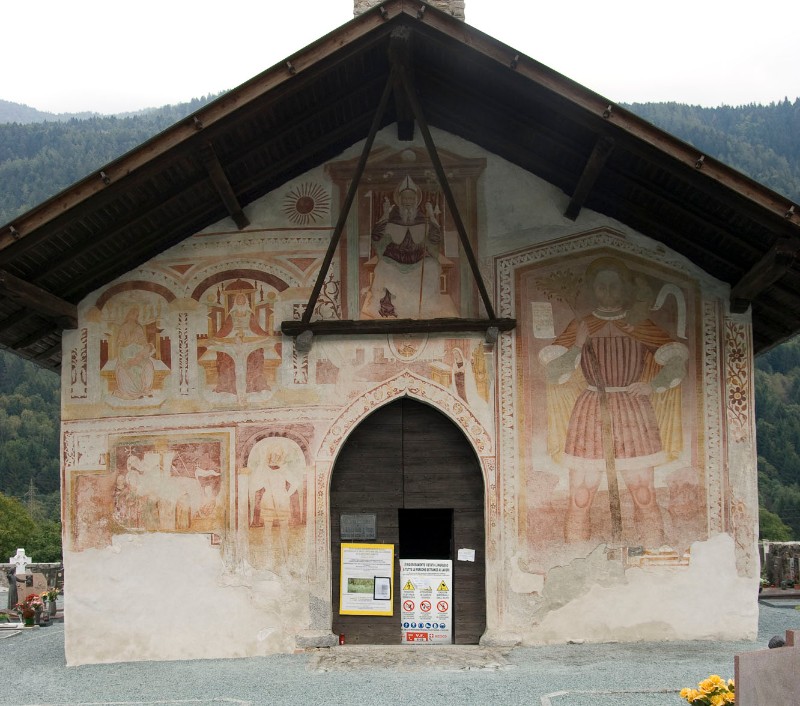 Baschenis C. il Vecchio (1474), Affreschi della facciata