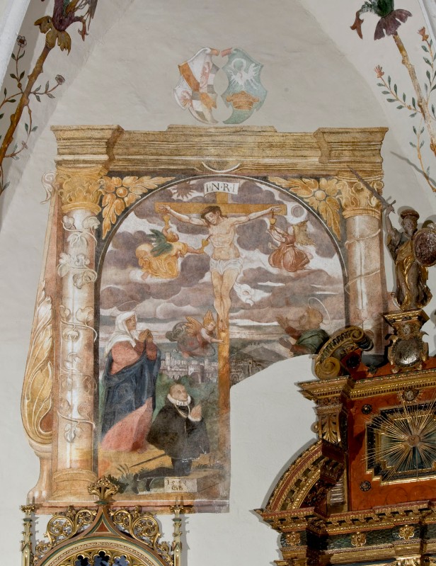 Ambito tirolese (1551), Gesù Cristo crocifisso e santi