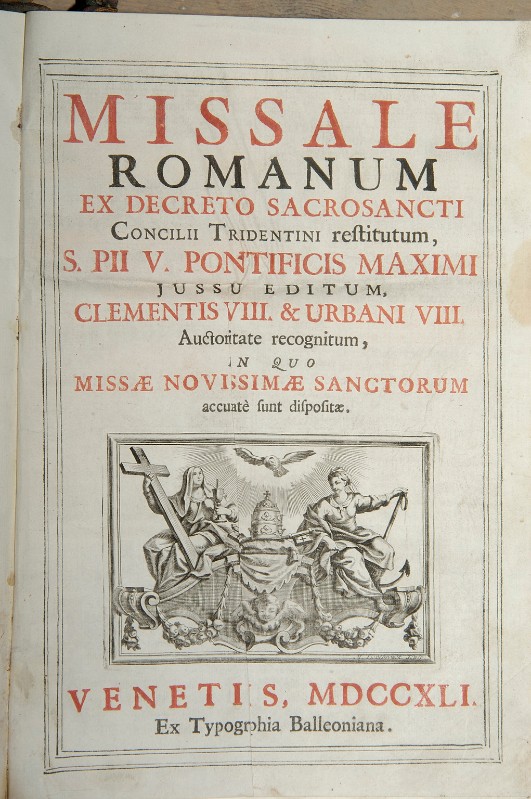 Tipografia Balleoniana (1741), Messale