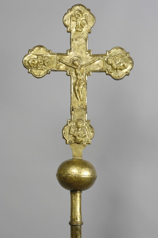 Bott. trentina sec. XV, Croce astile in rame dorato
