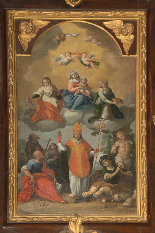 Polacco M. T. (1615), Madonna con Gesù Bambino in gloria e santi