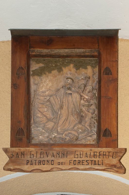Bottega italiana seconda metà sec. XX, S. Giovanni Gualberto calpesta l'Eresia