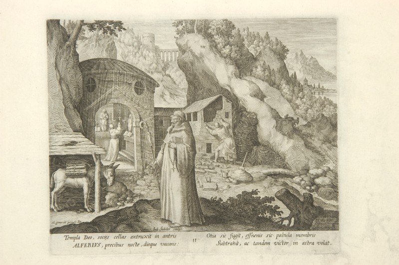 Sadeler J. (1598), S. Alferio in preghiera