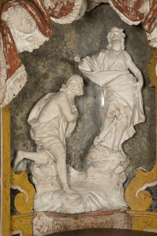 Bottega di Sartori A. G. metà sec. XVIII, Battesimo di Gesù Cristo