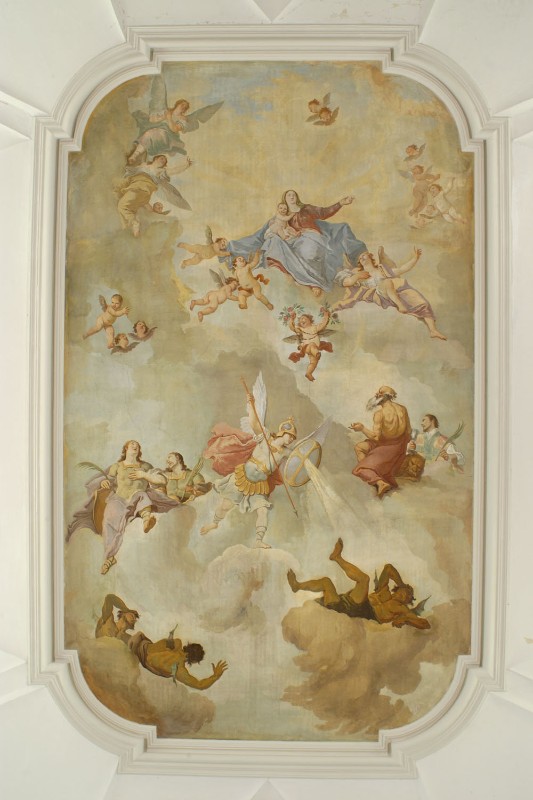 Schiavi A. (1765), S. Michele che abbatte Satana tra la Madonna e Santi
