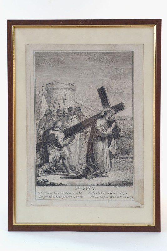 Galimberti F. fine sec. XVIII, Gesù Cristo aiutato dal Cireneo