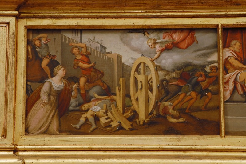 Amalteo P. (1537), S. Caterina d'Alessandria e il miracolo della ruota