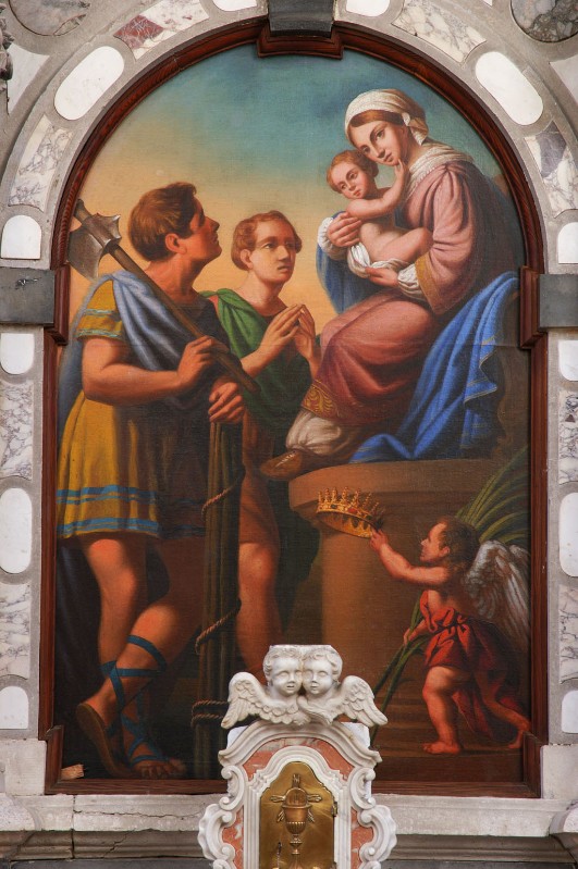 Fantini A. sec. XIX, Madonna con Gesù Bambino e Santi