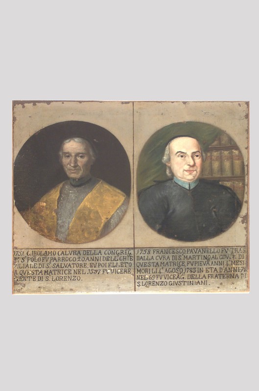 Ambito veneto sec. XVIII-XIX, Ritratti parroci Calura e Pavanello