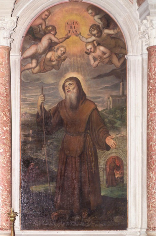 Robusti D. prima metà sec. XVII, Pala d'altare con S. Francesco di Paola