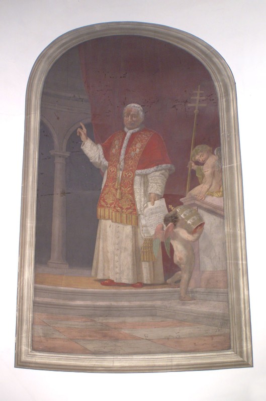 Da Rios L. (1878), Dipinto murale con Papa Pio IX