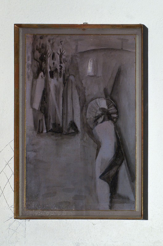 Costantini E. (1960), Stazione della Via Crucis ad olio su tela 8/14