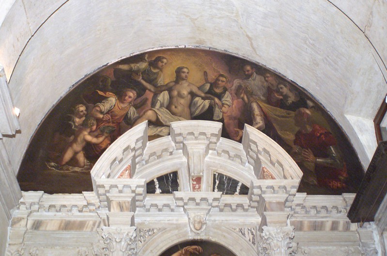 Robusti D. sec. XVI, Dipinto con Santa Caterina medicata dagli angeli