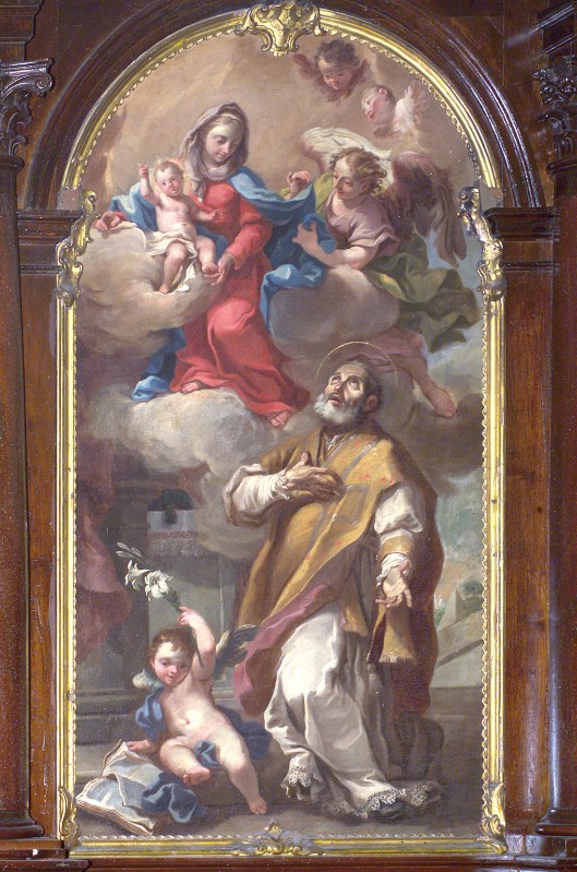 Pittoni G. (1712-1722), Madonna con il Bambino e San Filippo Neri