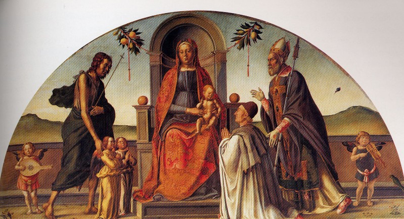 Bastiani L. (1484), Madonna in trono con Gesù Bambino tra Santi e donatore