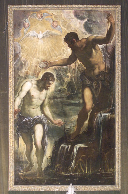 Robusti J., Dipinto con il Battesimo di Gesù Cristo