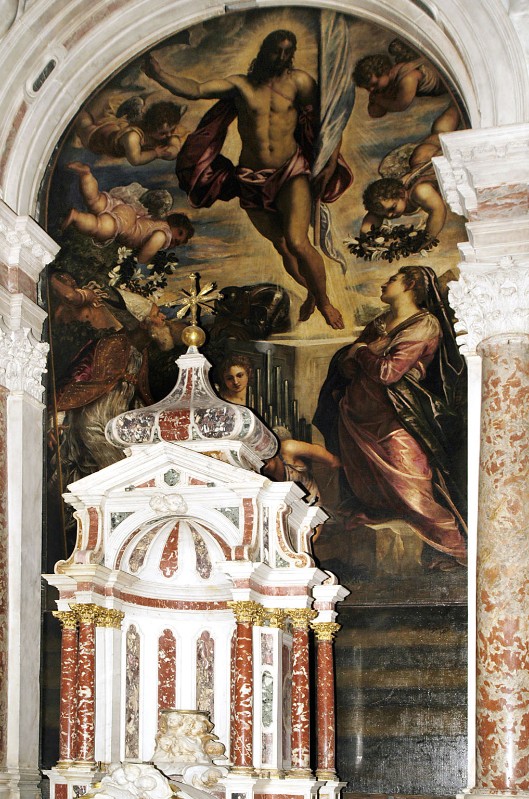 Robusti J. (1565), Dipinto con Gesù Cristo risorto e Santi