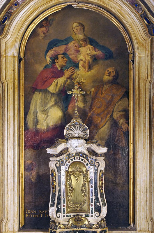 Pittoni G. (1763), Dipinto della Madonna con Gesù Bambino e Santi