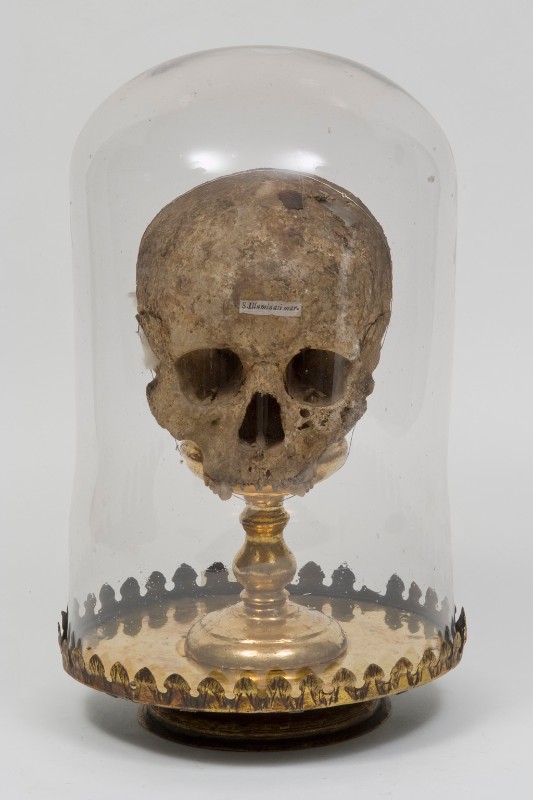 Bottega veneziana sec. XIX, Reliquiario della testa di Sant'Illuminato martire