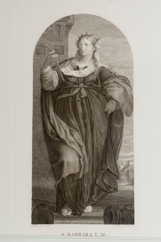 Viviani A. (1830), Incisione con Santa Barbara