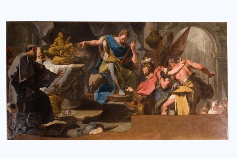 Pittoni G.B sec. XVIII, Traiano comanda a Sant'Eustachio di adorare gli idoli