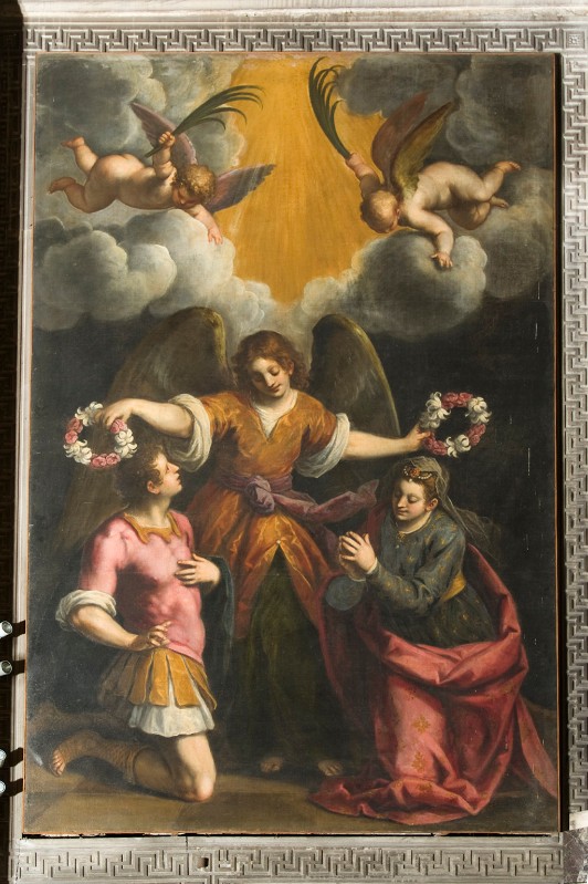 Negretti J. sec. XVII, I Santi Cecilia e Valeriano incoronati da un angelo