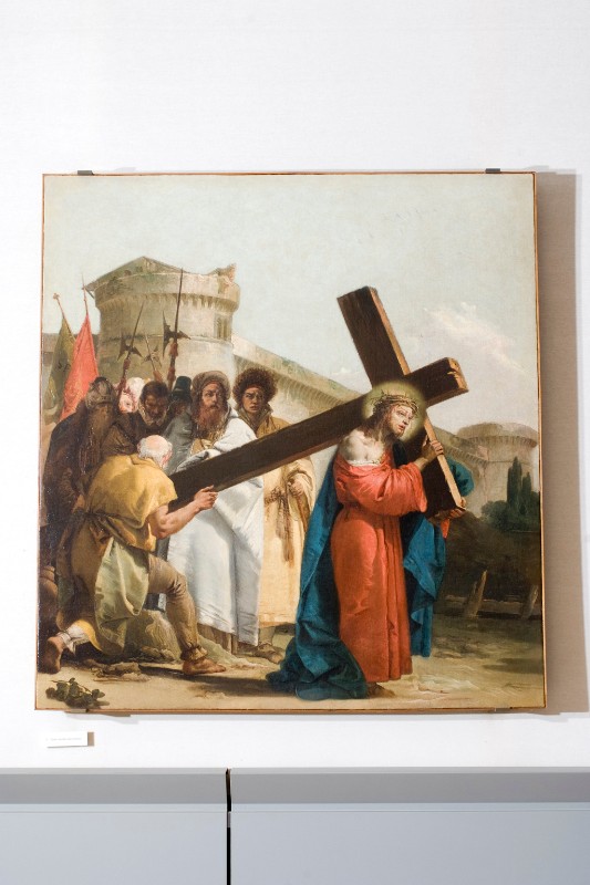 Tiepolo G. sec. XVIII, Gesù Cristo aiutato dal cireneo