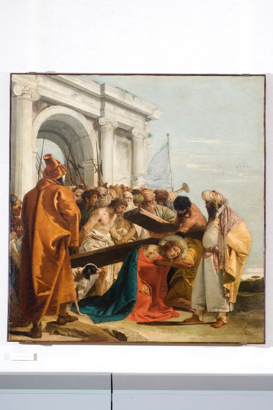 Tiepolo G. sec. XVIII, Gesù Cristo cade sotto la croce la prima volta